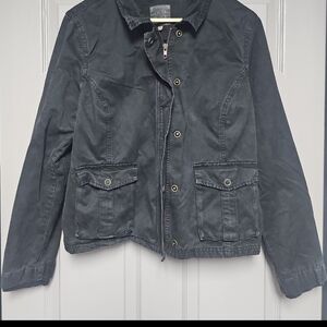 Old Navy Women's Black Utility Jacket Lightweight Casual XL